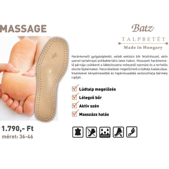 Batz talp betét 945 massage unisex Talpbetét